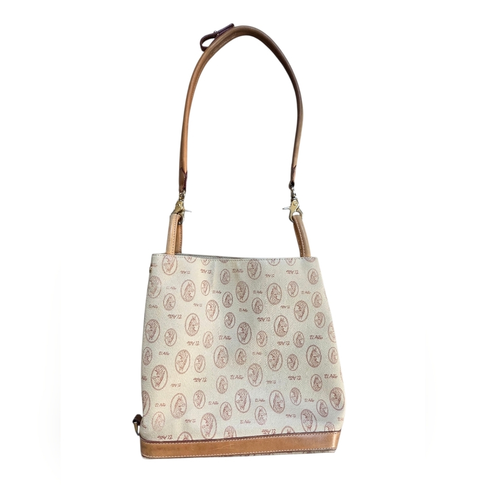El Potro Vintage Horse Equestrian Print Leather Shoulder Bag